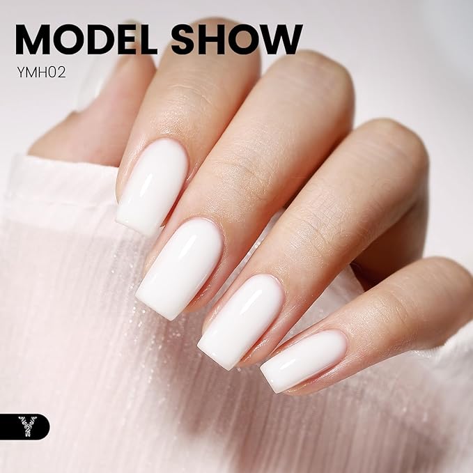 50g Builder Gel for Nails, Long-Lasting Soak-Off Nail Extension Gel for Beginners & DIY Home Salon Manicure(YMH002-White)