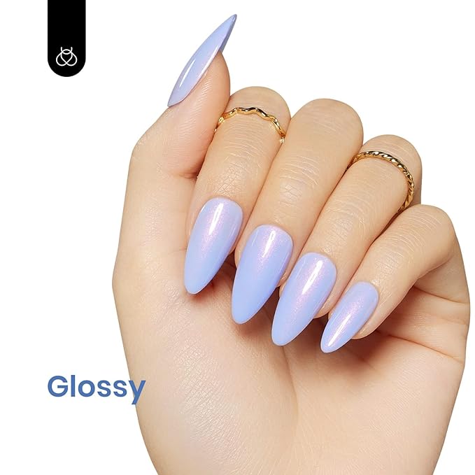 Beetles Periwinkle Gel Nail Polish, 15ml Dreamy Blue Pastel Mauve Lilac Royal Blue Aquamarine Lavender Spring Gel Nail Polish, Soak Off UV Nail Art Manicure Salon DIY Design Gift for Women