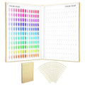 Segbeauty 308 Color Nail Color Sample Swatches Book, Nail Polish Display Swatches Book Gold, Gel Press On Nails Organizer Case with 240 False Fingernail Polish Holder Art Salon Storage Boxes Cases