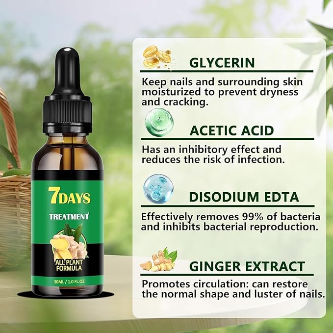Ginger Nail Growth Strengthener Serum: Ginger-Infused Nail Repair Oil for Care, Natural Nail and Strengthener Solution