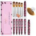 SAVILAND 4PCS Kolinsky Acrylic Nail Brush Set - Professional Nails Brushes for Acrylics Powder Application & 3D Nail Art, Sizes 8/10/12/14 Acrylic Brushes - Essential Nail Extension Kit Salon Home