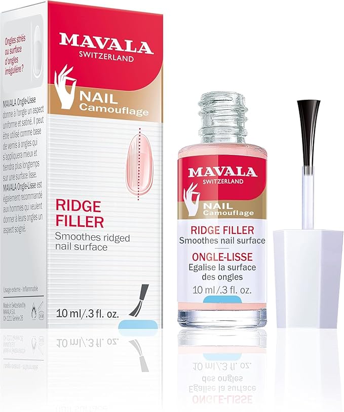 MAVALA Base Coat, Ridge Filler for a Smooth Nail Surface | Satiny, Matte Finish | Prolongs Duration of Manicures | Evens Out Irregularities (0.3 Ounce)
