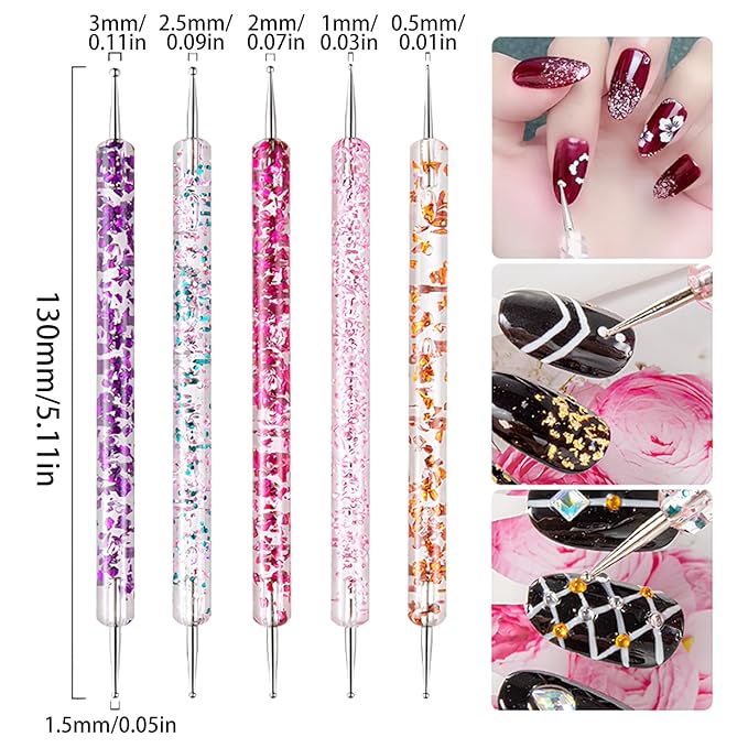 Professional Nail Art Brush Dotting Tools Kit (N31 Black)