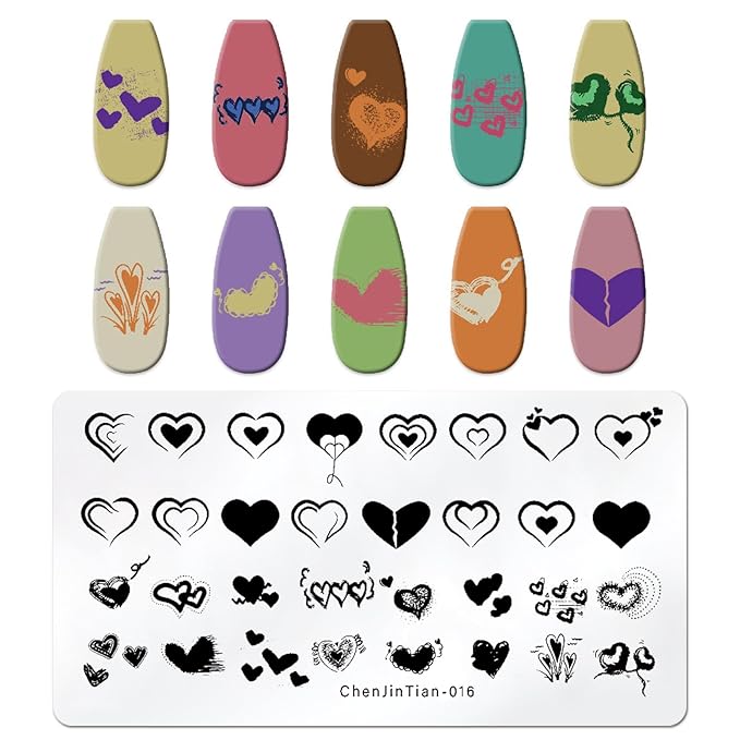Nail Stamping Kit 4pc Heart Lace Nail Stamping Plate Butterfly Stamp Template Stencil Silicone Stamper Scraper Nail Rhinestones Decoration Mandala Dotting Pen Nails Striping Tape French Nail Tools