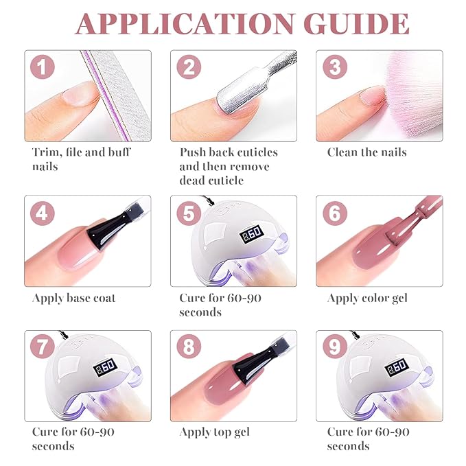 RARJSM Rosy Pink Fiber Glass Rubber Base Nude Sheer Jelly Glassy Amber Gel Nail Polish for Repair Broken Nails Strengthener Base Color Brush on Building Gel in a Bottle Curing Requires 15ml