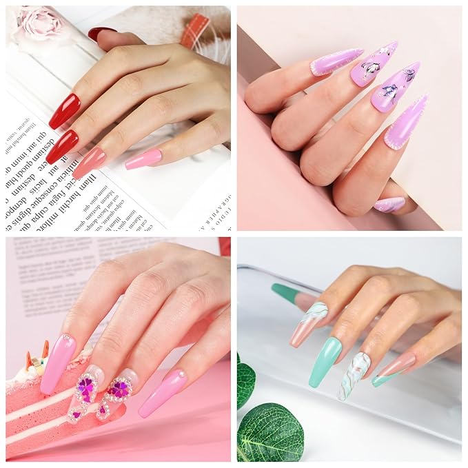 COSCELIA 57pcs Gel Nail Polish Kit with U V light 40 Colors Winter Spring Gel Polish Set 5pcs Soak Off Top and Base Coat Nail Stickers Gel Manicure Starter Kit Valentines Day Gifts for Women