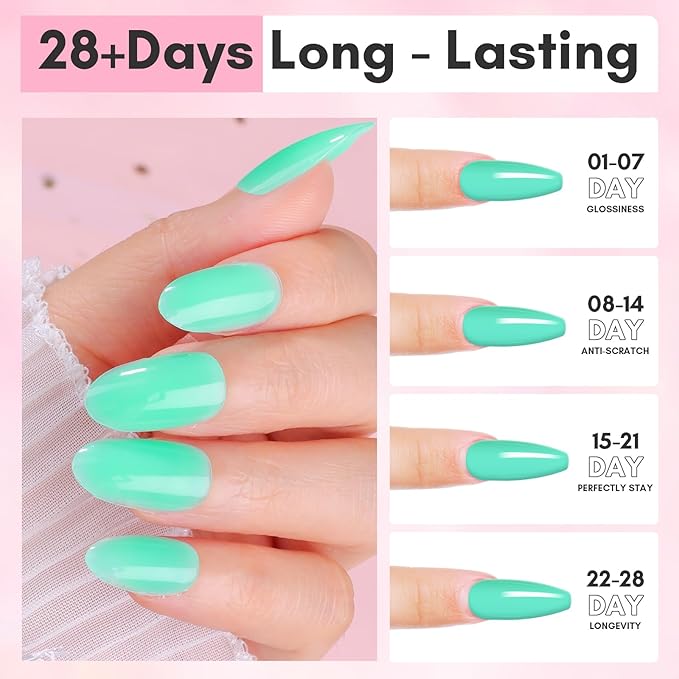 Makartt Poly Nail Gel-50ML-Mint Green Color, Strong Builder for Extension Overlay Strengthener 3D Diy, Multifunctional, Long-lasting for Nails Manicures Home Salon-Minty Mist