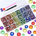 3/4/5mm Resin Rhinestones Set Glitter Jelly Crystal Garment Clothing Decor Accessories Flatback Rhinestones for Nail Art (CC)