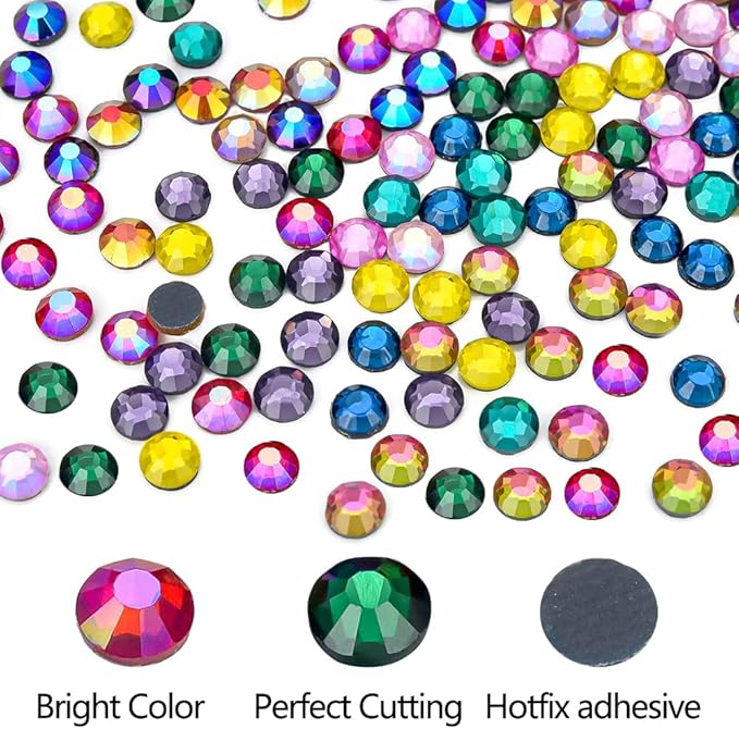 BLINGINBOX bedazzler kit Rhinestones 0.15inches SS16(3.8-4mm) 24 Colorful Nail Art Rhinestones Flatback Crystal gems 2 Boxes for colthes Wallet Camera Phone Doll Toy Decoration