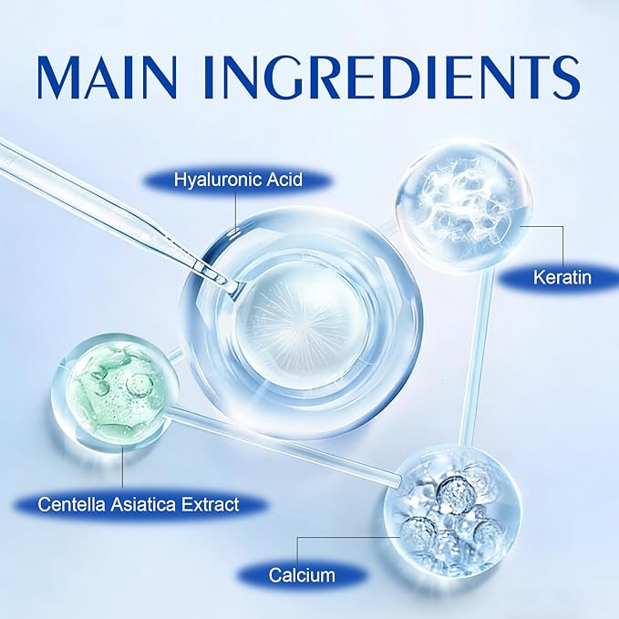 Natural Nail Hardener, Fast Absorbing Hyaluronic acid Nail Care Solution for Cracked Cuticles&Dry Nails, Improve Nail Gloss Moisturizes Conditions and Strengthens Resilient Cuticle Oil-1 Pc