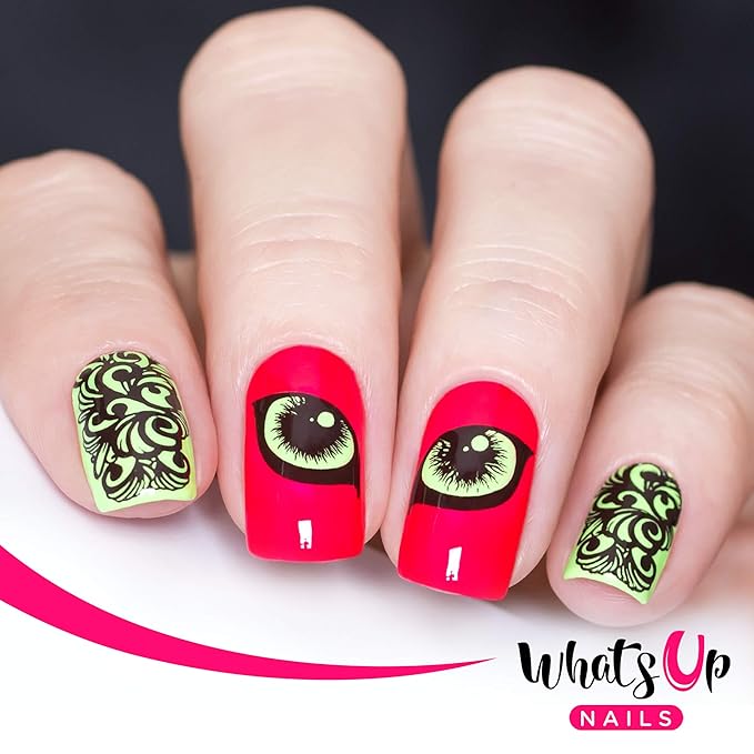 Whats Up Nails - B063 Goth is the New Black Stamping Plate for Halloween Nail Art Design