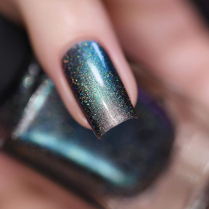 ILNP Stardust (H) - Unique Silver to Teal Holographic Ultra Chrome Nail Polish