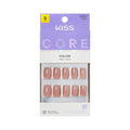 KISS CORE, Press On Nails, Nail glue included, 'Embullience', Beige, Short Size, Squoval Shape, Includes 32 Nails, 2g Glue, 1 Manicure Stick, 1 Mini File