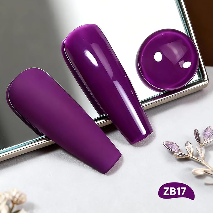 18ml Purple Nail Polish Large Volume Quick Drying Nail Polish, Fast Drying and Long Lasting Color Nail Art DIY Home Manicure Gift for Women