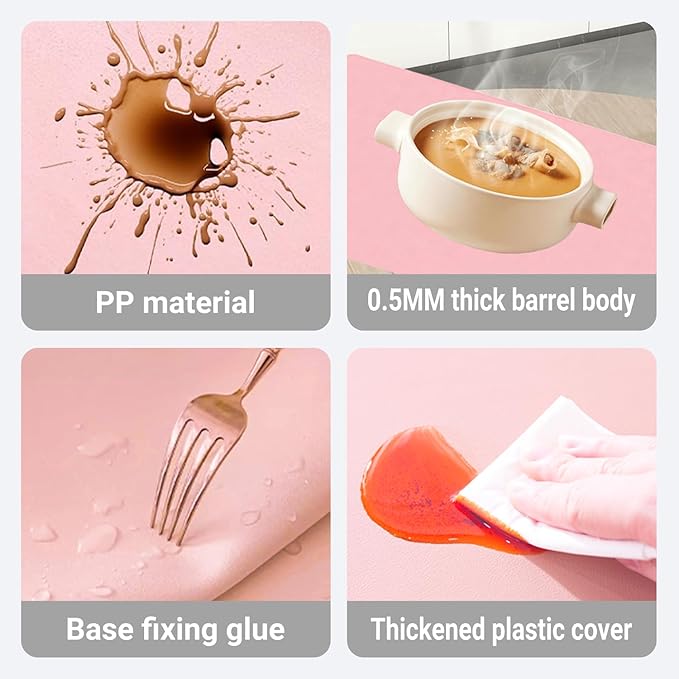2 PCS Nail Art Table Mat, Soft Microfiber PU Leather Nail Pad, Foldable Nail Art Rest Pad, Reusable Nail Mat for Table Desk, Acrylic Nail Desk Mat for Nail Cushion (Pink and Pink)
