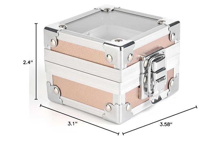 Professional 25 Holes Nail Drill Bits Box Container Nail Drill Grinding Bit Holder Nail Polish Head Storage Box Nail Tools Organizers Container Display Storage Box Manicure Tool (Aurora)