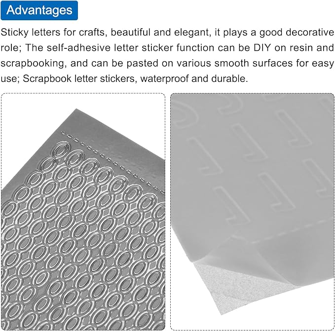 MECCANIXITY 8 Sheets Nail Silver Glitter Art Stickers Decals 3D Chains Line Metallic Sticker Holographic Self Adhesive for Nail Scrapbook DIY Decoration