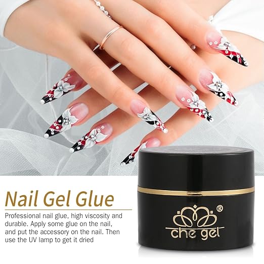 Nail Glue for Acrylic Nails,Professional Nail Glue Accessory False Nail Glue Glue, Rhinestone Nail Tools Nail Glie Accecessary for Nail Glue Acrylic Nails Gel Glue