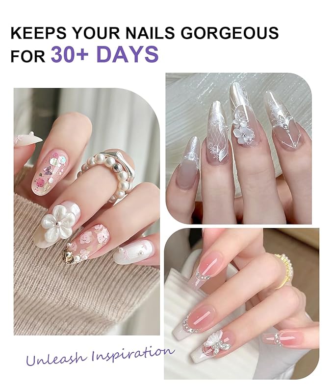 Pearl 3D Nail Gel LEDSUUEI: 30g Solid Nail Glue Gel Non-Sticky Molding Gels for Nails White Sculpting U V LED Soak Off Gels for Carving