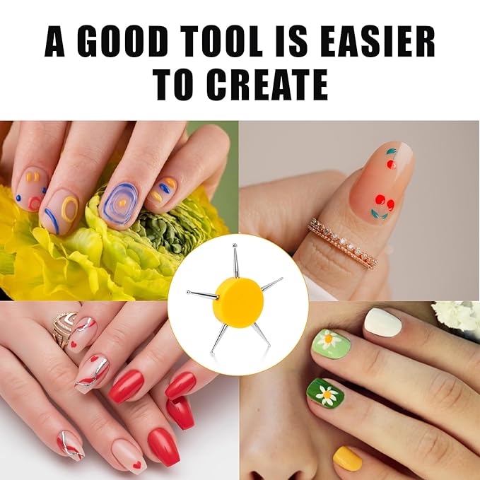 2Pcs Nail Dotting Tool Set, Circular Nail Art Dotting Tools, 12 Sizes Nail Design Dotting Pen, Multipurpose Manicure Pen for Pattern Tracing Stylus Dot Embossing, Professional Nail Salon or Home Use
