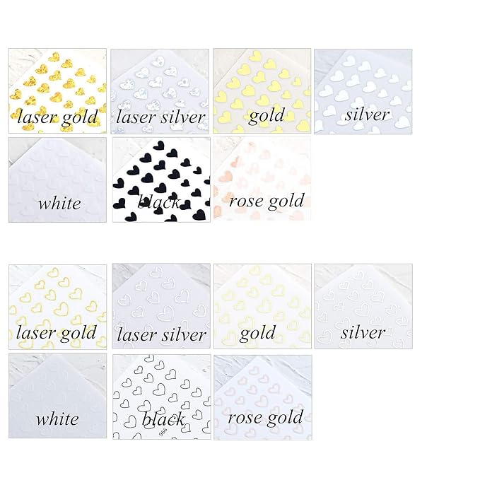 15 Large Sheets Hearts Nail Stickers for Women Girls Kids - 3D Self Adhesive Heart Nail Decals for Natural Fingernails and Acrylic Nails Heart Nail Decor for Nail Art Design DIY Nail Decoration