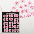 30PCS 3D Handmade Flower Nail Art Charms Advanced Handcrafted Cherry Blossom Flower Colorful Sculpted Floral Nails with Rhinestone Caviar Beads Design for Women Profession Nail Art Craft Jewelry