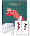 ohora Semi Cured Gel Nail Strip (2025 Christmas Gift Set (Limited Edition)) - Works with UV/LED Lamps, Salon-Quality, Long Lasting, Easy to Apply/Remove - Includes 2 Prep Pads, Nail File, Wooden Stick