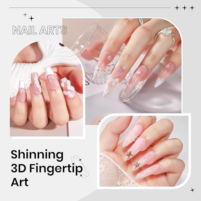 3D Nail Sculpting Gel for Nails Art, White Non-Sticky Hard Solid Molding Nails for Extension Carving Home DIY Manicure with Nail Art Pen DIY at home