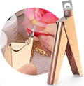 Belleboost Gold Premium Adjustable Nail Clippers for Acrylic Nails, Professional Stainless Steel Fake False Nail Tip Clipper Cutter Trimmer, Sharp Blade Manicure Tool for Salon Home DIY Nail Art