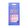 KISS Gel Fantasy, Press On Nails, Nail glue included, 'Diamonds 4 Me', Light Pink, Medium Size, Oval Shape, Includes 28 Nails, 2G Glue, 1 Manicure Stick, 1 Mini File