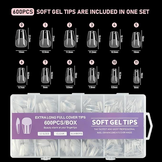 Short Coffin False Nails-12 sizes 600pcs Half matte nail extension tips kit full cover short coffin nail tip press on false nail tips kit for nails Salon Or Home DIY pre-shaped nail tips set