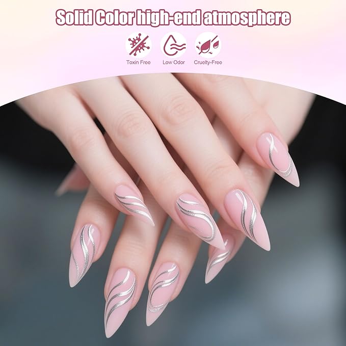 Artdone Sheer Gel Nail Polish Set Jelly UV Gel 6 Colors Translucent Milky White Pink Nude Brown Colors Nail Polish For All Seasons