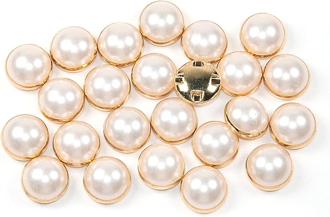 200Pcs Pearl Sew on Rhinestones for Crafting,12mm Claw Pearl Embellished Rhinestoness for DIY,Half Round Pearls for for Crafting Jewelry Handicrafts Clothes Bag Shoes-White(Gold Claw)