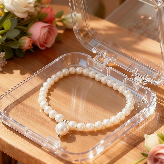 24Pcs Press on Nail Box Packaging, Nail Container for Press Ons Storage with 60Pcs Adhesive Double Sided Tape