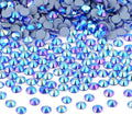Bymitel Hotfix Crystal Rhinestones Round Gems Iron on DIY Jewelry Making Flat Back for Crafts, Sapphire AB, 4.8mm(SS20/1440pcs)