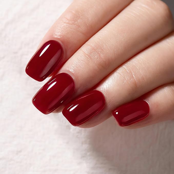 MAYCHAO 15ML Scarlet Red Gel Nail Polish, Red Gel Polish Soak Off UV LED Curing for Nail Art Starter Manicure Salon DIY at Home, 0.5 OZ
