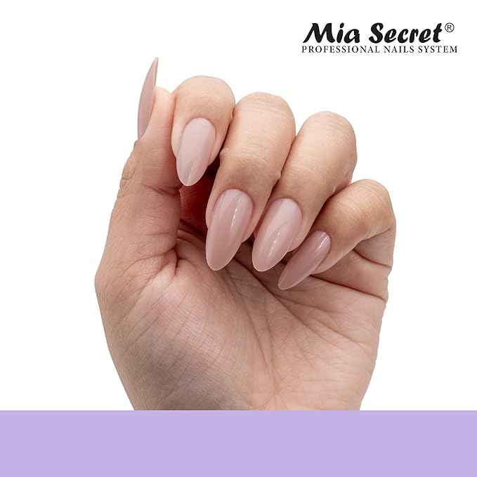 Mia Secret Soak off Soft Gel Nail Tip MADE IN USA for Salon and DIY (Cover Piel Canela, Almond)