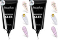 MelodySusie Rhinestone Glue Super Strong Gel Nail Glue for 3D Sculpting Nail Art Design Chrome Powder Decals Decor Need UV/LED Cured 30g (Pack of 2)