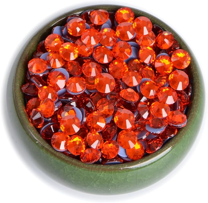 NCB 2880pcs Hotfix Rhinestones Flatback for Crafts - Glass Round Crystals Gems for Clothes, Shoes, Bag DIY Decoration (Hyacinth, SS6 2mm)