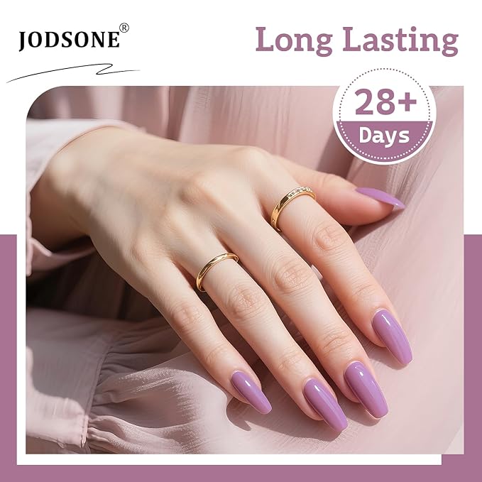 JODSONE Gel Nail Polish Light Purple 16.5ml Gel Polish Nail Gift Soak Off U V Nail Lamp Art Manicure Salon DIY Home for Women Girls