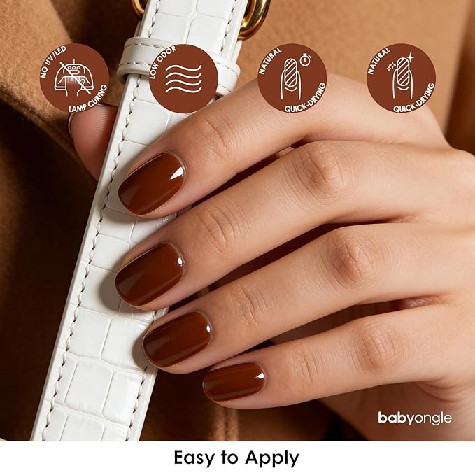 Brown Nail Polish, 14 ML Quick Dry Nail Polish for Nail Art DIY Manicure at Home, Chip Resistant Nail Lacquer for Nail Art Varnish, Long Lasting, BOG119