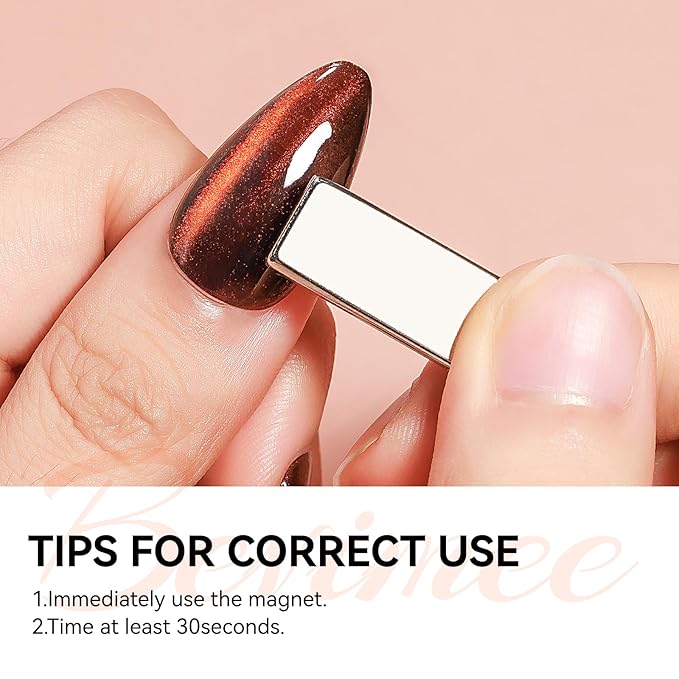 Magnetic Nail Polish Non Gel: Quick Dry Cat Eye Nail Polish Red Nail Lacquer Long Lasting Fingernails Fast Dry for Women Girls DIY Home