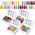 Gradient Painting Gel Set, 4*Plates Ombre Gel Nail Polish Pigment Pat Nails,Long-lasting Silky Texture Highly Saturated French Manicure Soak of UV/Led Home Salon DIY Nail Art JOMK