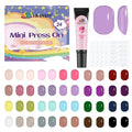 576 Pieces Kids Short Glossy Press on Nails, EBANKU Children False Nails 24 Colors Glossy Acrylic Nails Art Tip for Kids Short Full Cover Fake Nails for Women Girls