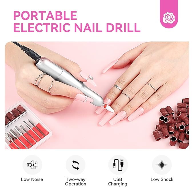 SAVILAND Acrylic Nail Kit with Drill and U V Light – Clear White Pink Acrylic Powder Black Red White Gel Nail Polish Nail Tools for Nail Art Gel Nails DIY