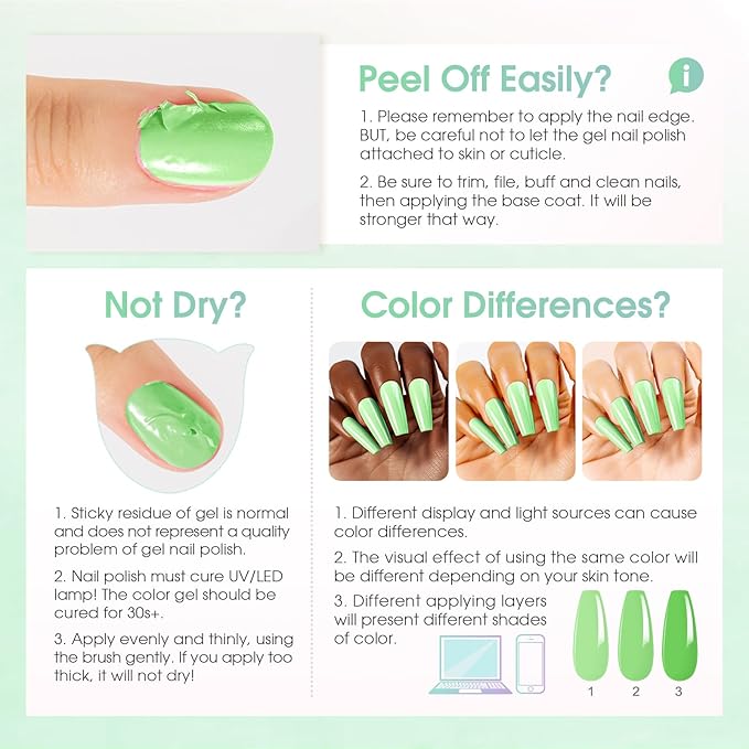 ROSALIND Green Gel Nail Polish, 8 Colors Dark Green Glitter Emerald Olive Forest Shades Gel Polish Soak Off UV MINI from Light to Deep Spring Summer Nail Polish Set for Home Salon Manicure