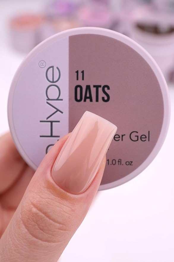 IN.HYPE UV/LED Hard Builder Gel for Nail Extension/Strengthening Oats Nude #11
