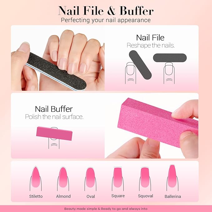 AZUREBEAUTY Nail Soaking Bowl, Soak Off Dip Powder Gel Polish Remover, Manicure Bowl for Hand with 15ml Cuticle Oil Nail Art Tools, Nail Brush, Cuticle Pusher, Cuticle Peeler, Nail File Buffer