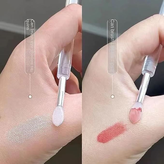 10pcs Silicone Nail Art Brushes Silicone Nail Brush Reusable Nail Brushes Chrome Nail Powder Applicator Lipstick Eyeshadow Applicator Pen Manicure Brushes Nail Art Tools