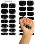 Ami Amour- Gel Nail Strips Cured Polish Color That Pops (Last 14+ Days) | Semi Cured Nail Sticker Wraps For Quick Easy Application (Starry Night)
